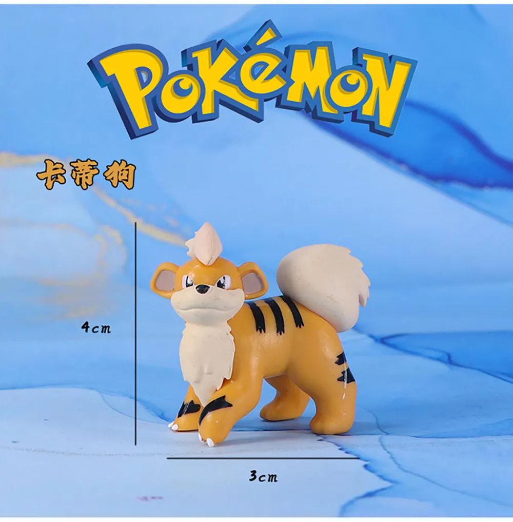 WCT Official Growlithe Arcanine Figure Pokemon Collectible Model Toy view 6