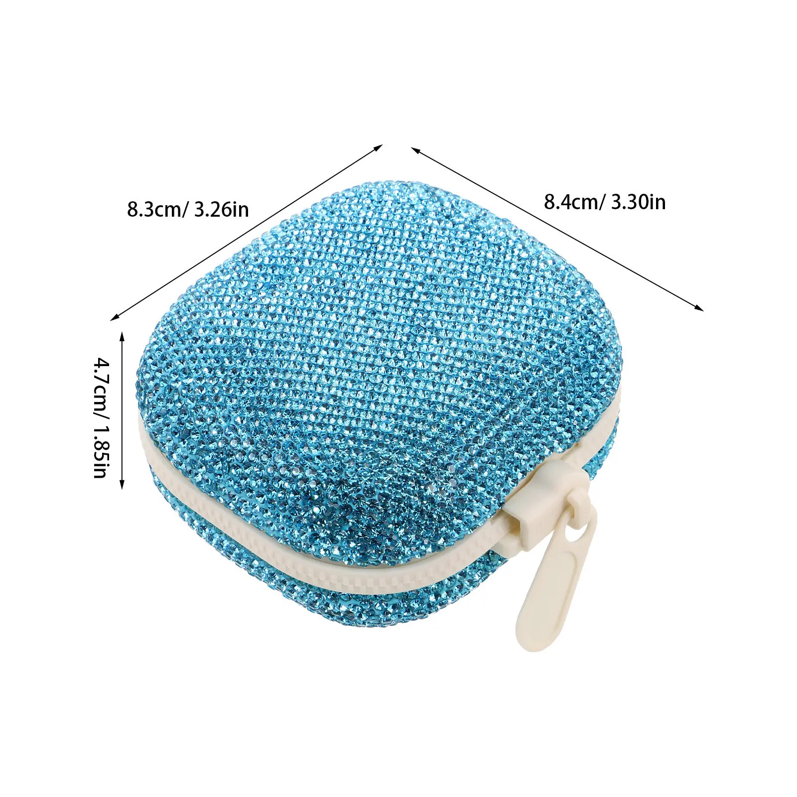 Rhinestone Pill Organizer Box 4 Compartments Portable Pill Case Travel Purse Medicine Organizer Bling Weekly Storage Pink