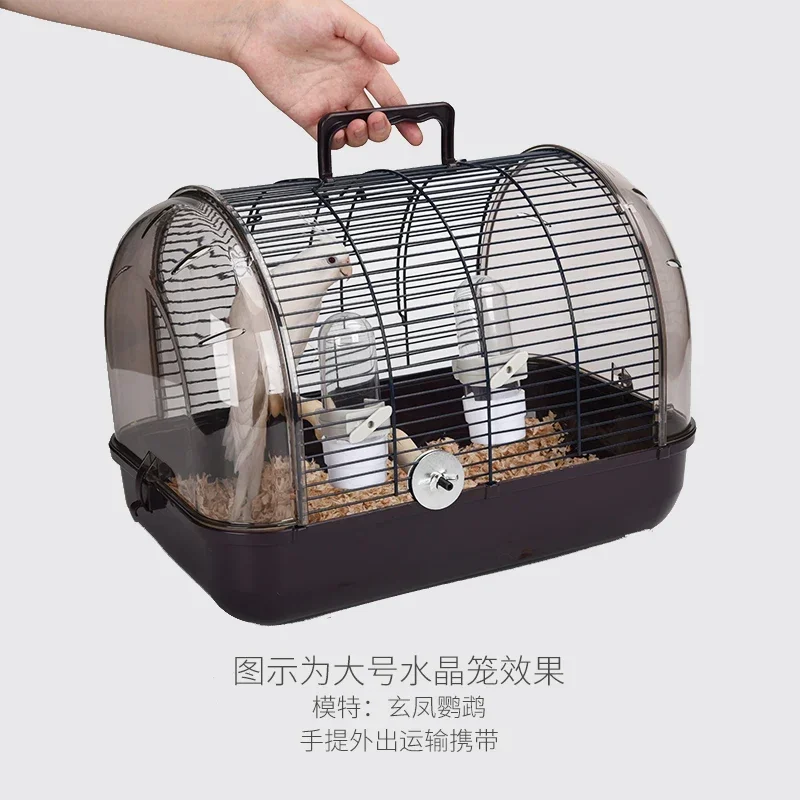 

Роскошный просмотр, на вынос, панорамный транспорт, портативная прозрачная клетка для птиц, задняя клетка