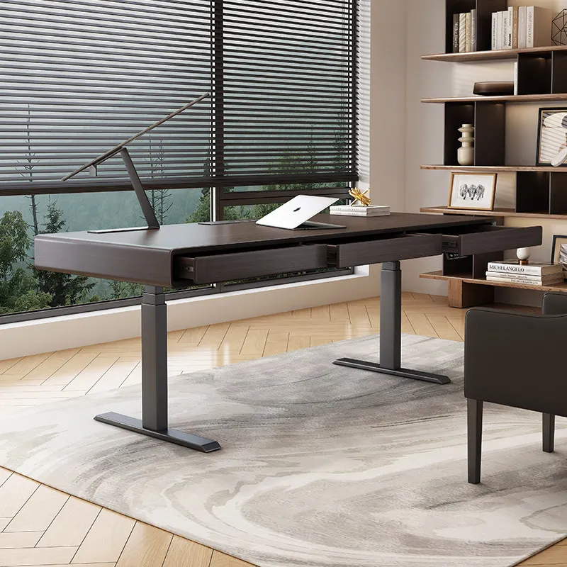 advanced sense intelligent dual motor electric table, living room computer solid wood workbench