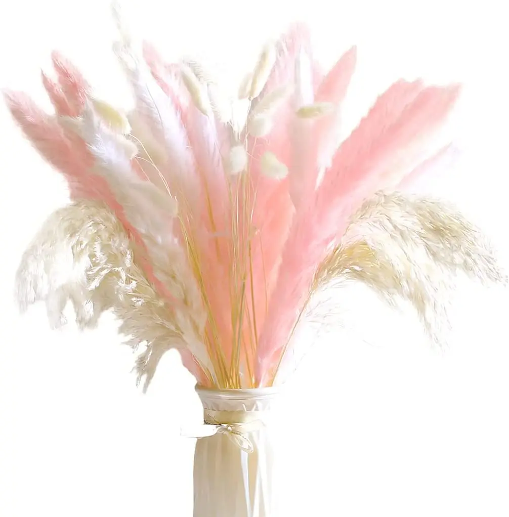 Natural Dried Flowers Bouquet Pampas Grass Phragmites Reed Arrangement Wedding Party Decor Christmas Decorations For Home Table