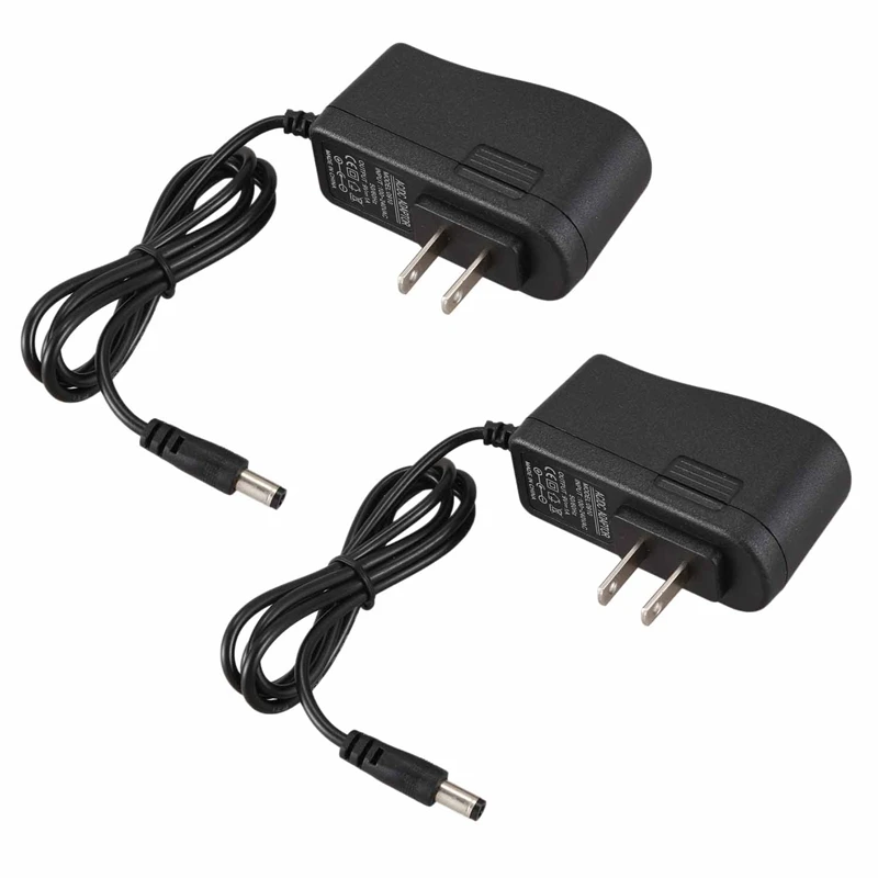 2X Guitar Feeects Pedal Mains Replacement Power Supply AC Adaptor 9V Volt 500Ma