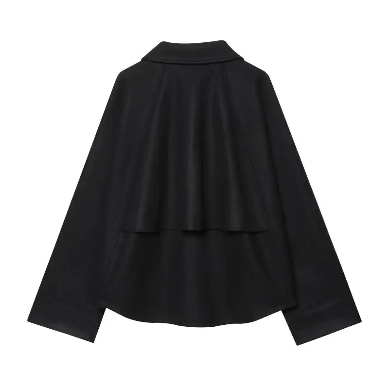 Maxdutti Minimalist And Fashionable Style Versatile Long Sleeved Lapel Loose Zipper Women's Jacket Woman Clothes Southern France