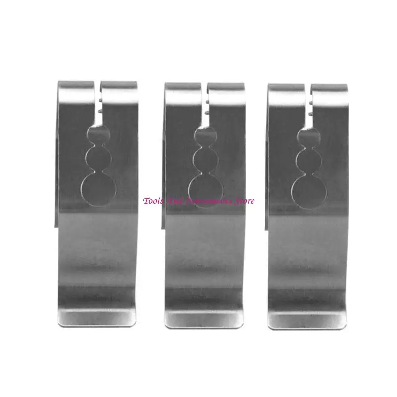 Stainless Steel Thermometer Clips for BBQ Cooking Thermometer Holder 3holes C7AC