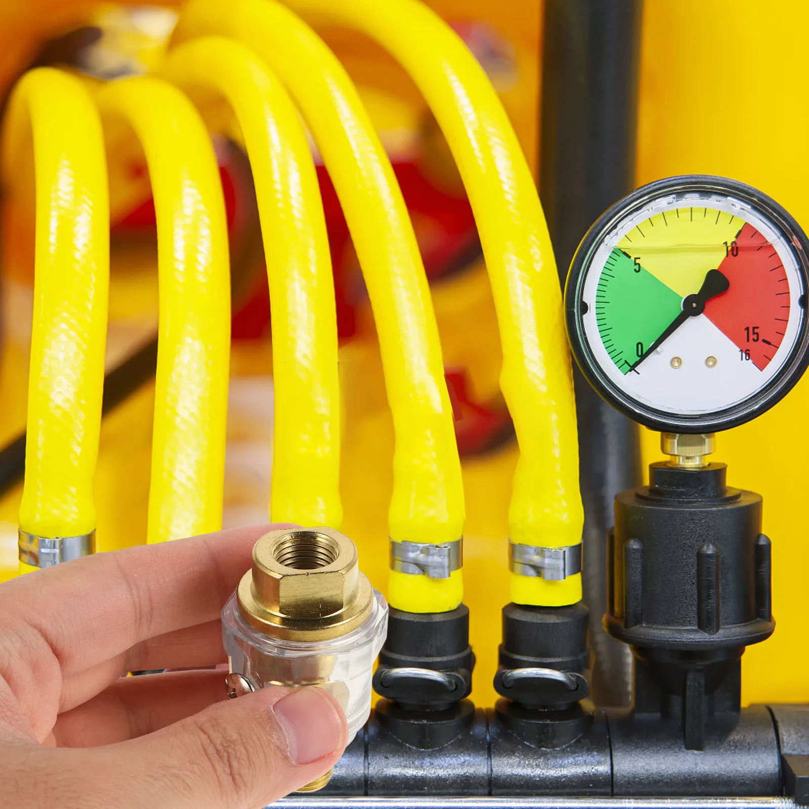 

1 4 Inch Oiler Lubricator for Air Tools Accessories Brass Plastic Golden Prevents Rust Corrosion Smooth Operation Extends Life