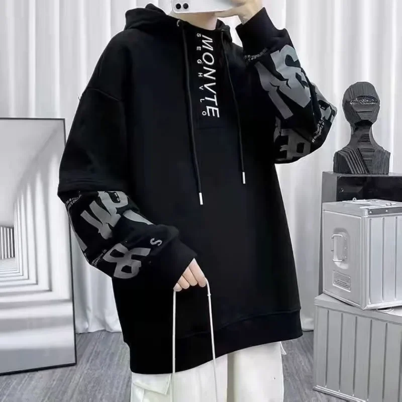 Hooded Sweatshirt For Men Manga Graphic Anime Male Clothes Wholesale Offers Hoodies Overfit Sweat Shirt Emo No Brand Luxury