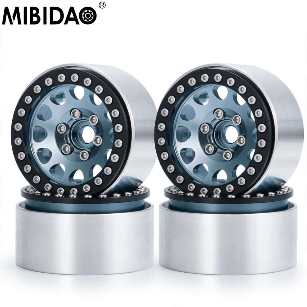 

MIBIDAO 4Pcs Metal 1.9" Beadlock Wheel Hub Rims 30mm for 1/10 Axial SCX10 90046 TRX4 D90 D110 Wraith RR10 90018 RC Crawler Car