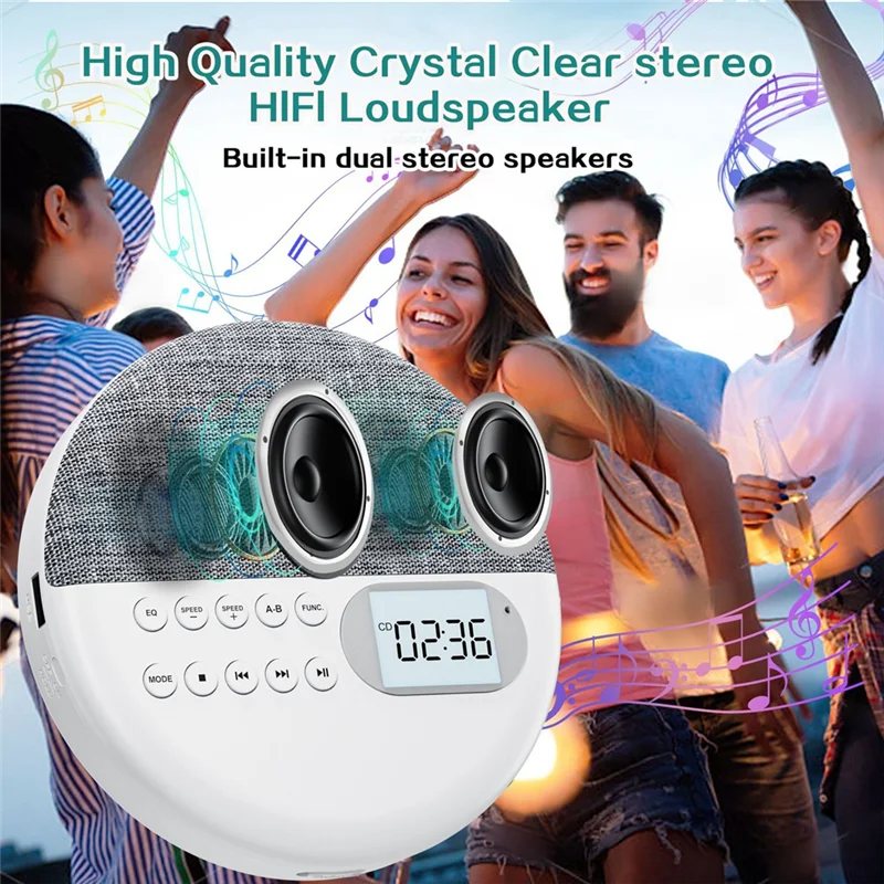 

B48A Многофункциональный аудиоплеер, машина для изучения английского языка, двойной стерео MP3-плеер, CD-плеер, обучающая машина для плода, повторяющаяся машина