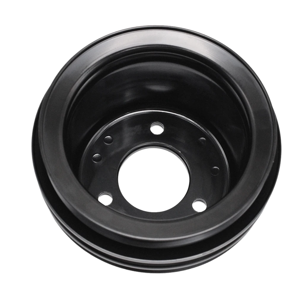 V8 Puleggia della pompa dell'acqua del motore Nero 3 scanalature Manovella in acciaio per Ford 289 302 3 bulloni 1965-66 67-6-5/8 pollici Smog
