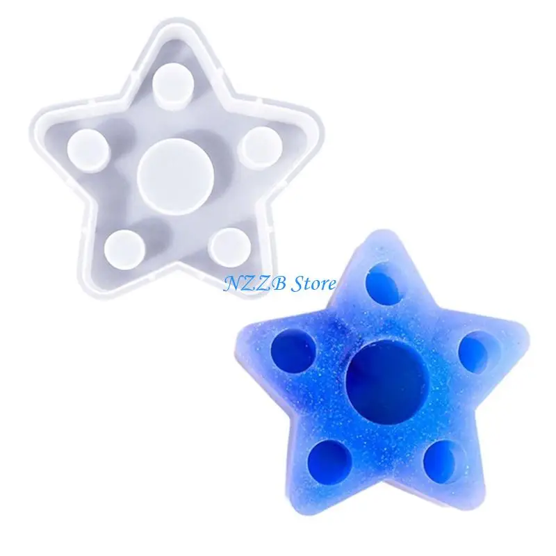 

T21F Stand Silicone Mold Candlestick Mold Porous Holder Ornament Mould