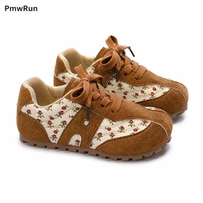 PU Leather Sport Shoes For Children Trend Fashion Teenager Kid's Sneakers Anti-slippery Waterproof Running Footwear Boys Girls