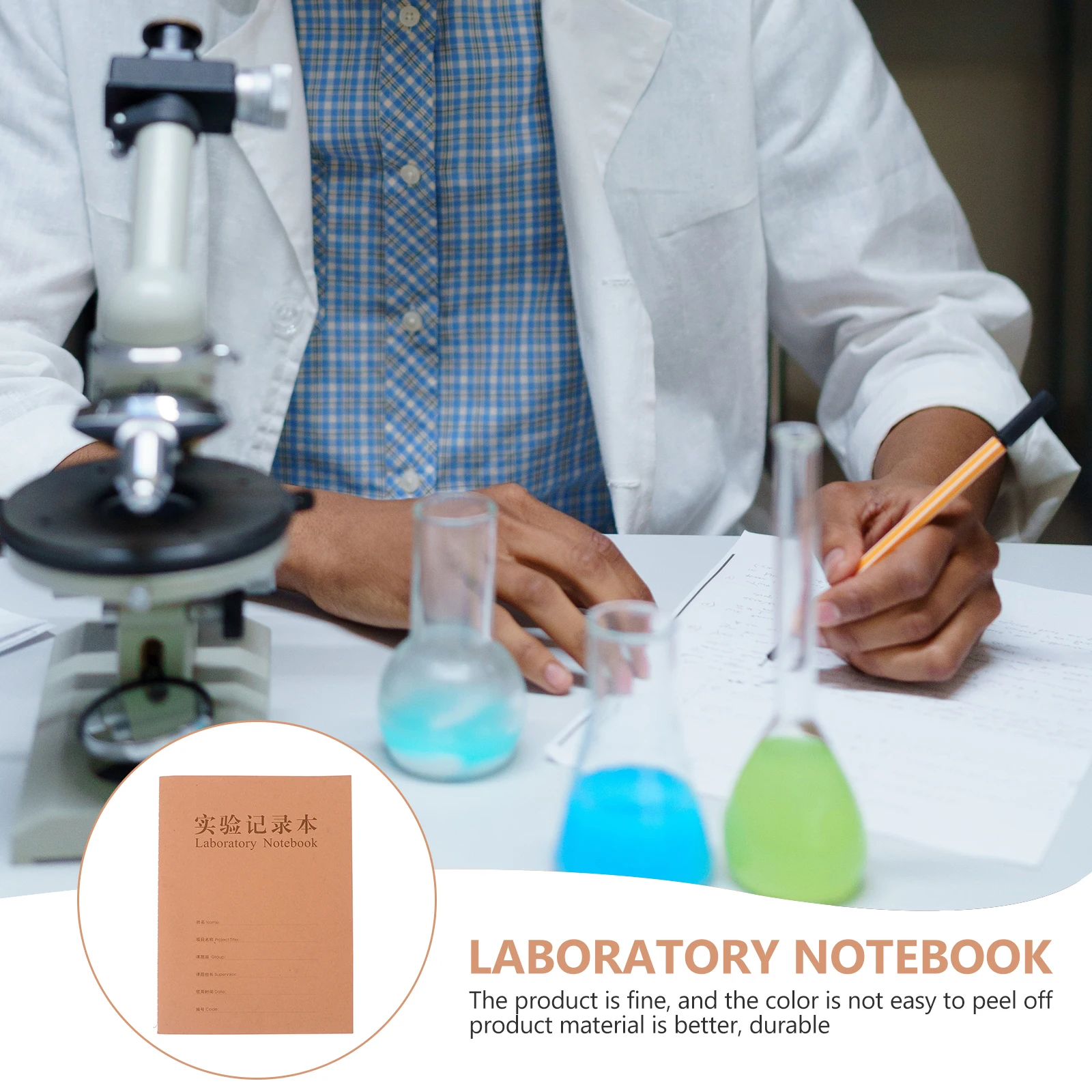 

Laboratory Notebook Experiment Record Book Writing Pad Chemistry Research Journal Kraft Paper Notepad Safe Practical Handwriting