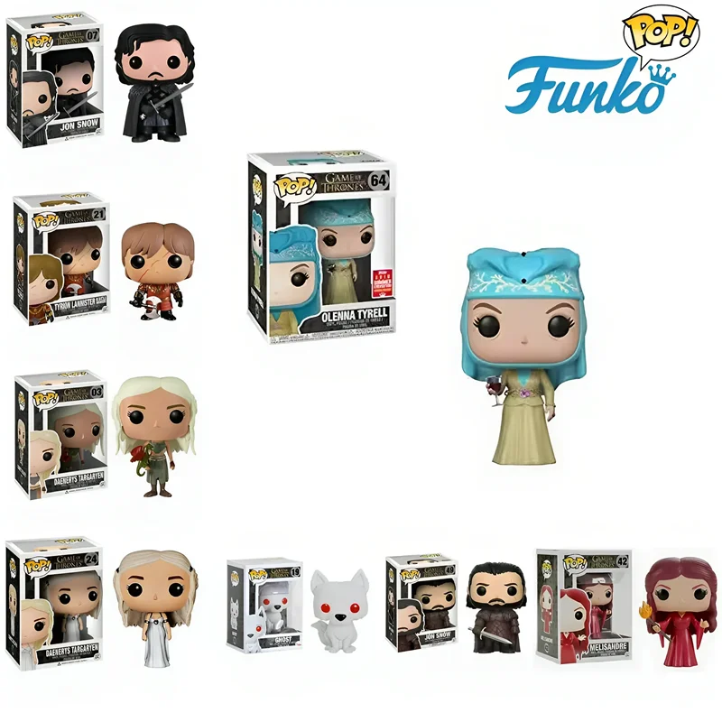 Funko Pop Game of Olenna ARYA STARK Thrones Jon Snow Daenerys Targaryen Drogon Ghost Tyrion Lannister Фигурки Детские игрушки