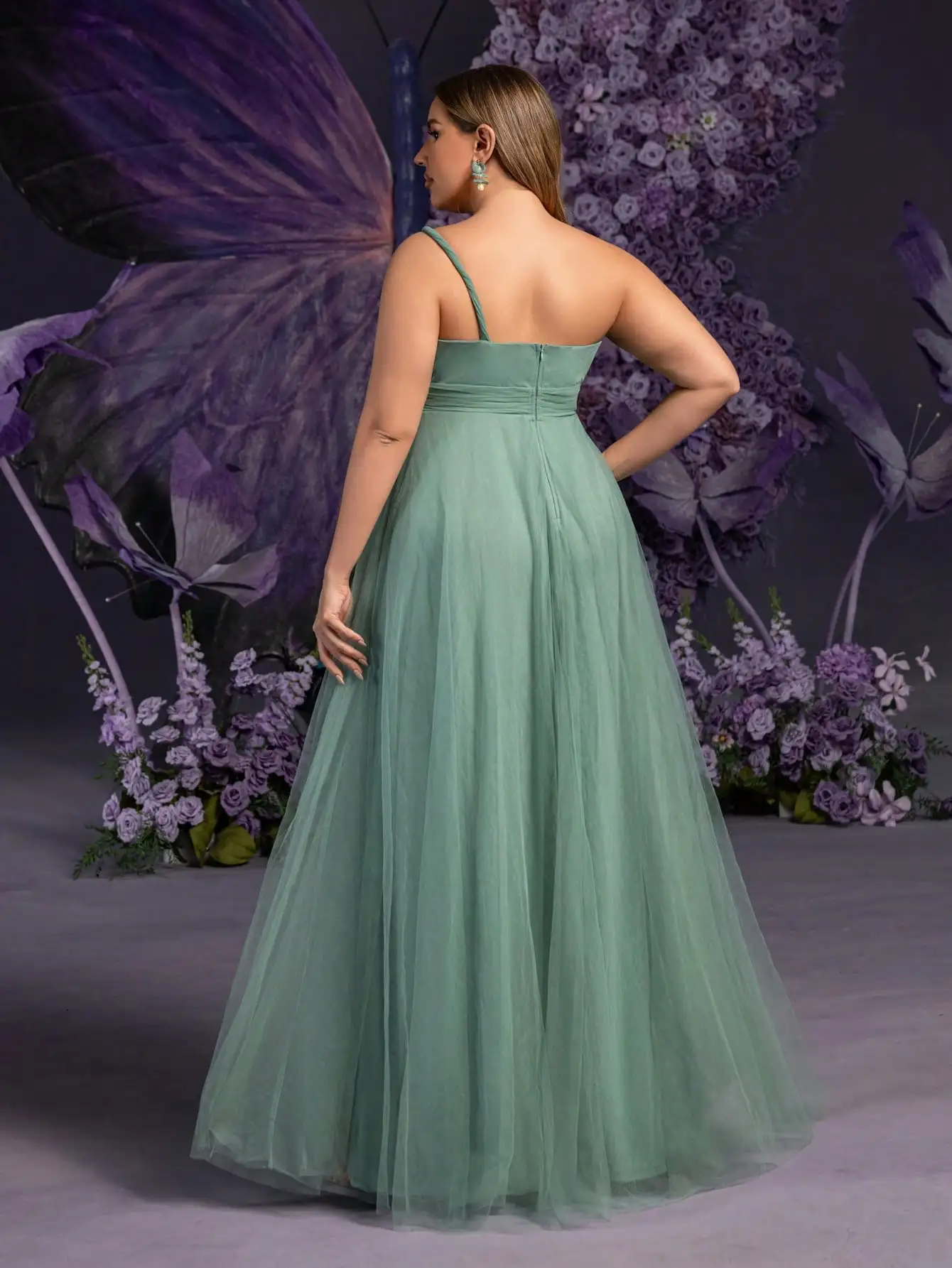 Elegant Plus Size Maternity Evening Dresses with Off-Shoulder Tulle Sleeveless - Pregnancy Formal Dress for Seasonal Events