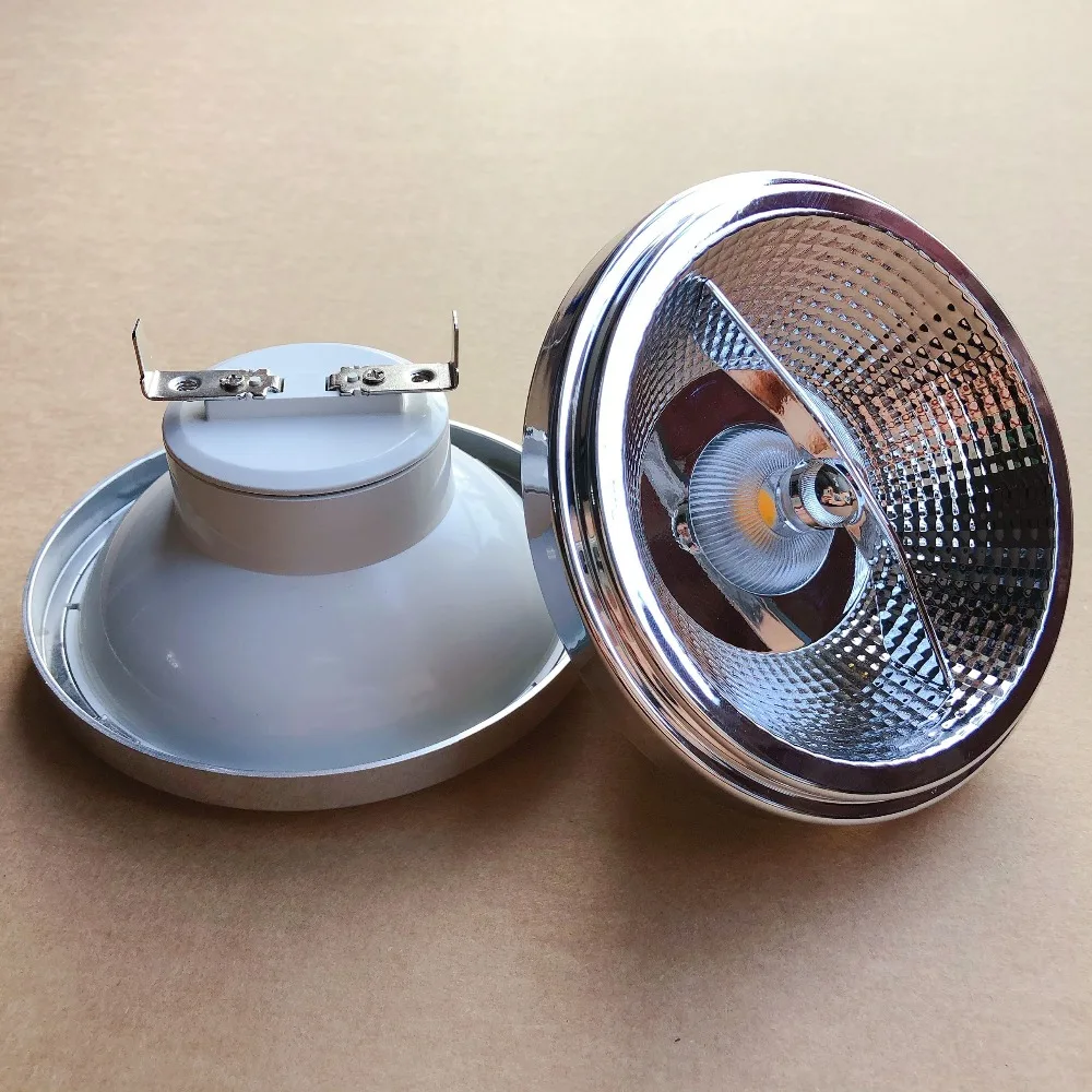 Dimmable LED AR111 Lamp 15W 220V 12V GU10 G53 Base Substitute Halogen Lamps LED Downlight ES111 Bulbs COB Spotlight Warm White