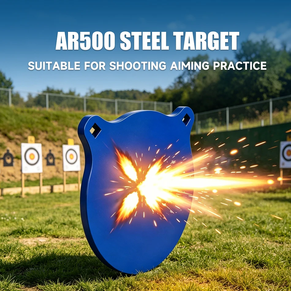 Objetivo de tiro colgante de acero de alta resistencia AR500 |   Objetivo de Entrenamiento Táctico Remoto/Airsoft |   Práctica de Tiro al Aire Libre con Armas Metálicas