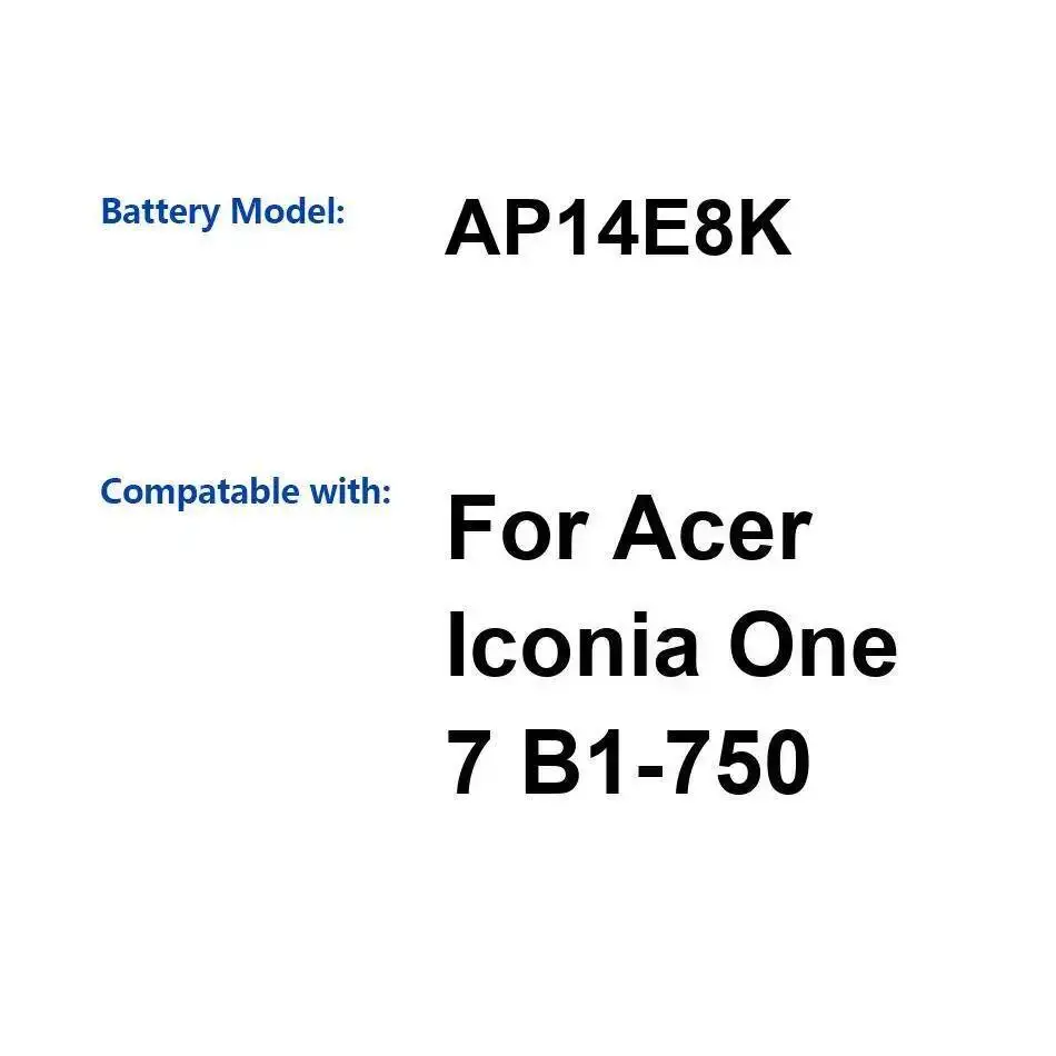 

3520 мАч для Acer Iconia One 7 B1-750 AP14E8K долговечный аккумулятор для планшета хорошая низкотемпературная производительность