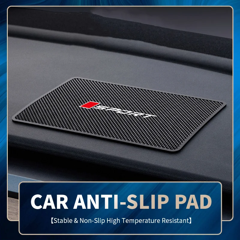 Pvc Anti-Slip Mat for Car Dashboard, Single Square Red Sport Model, Used for Sticky Anti-Slip Gel Mat in the Car, Phone Holder, and Sunglasses Holder in the Center Console