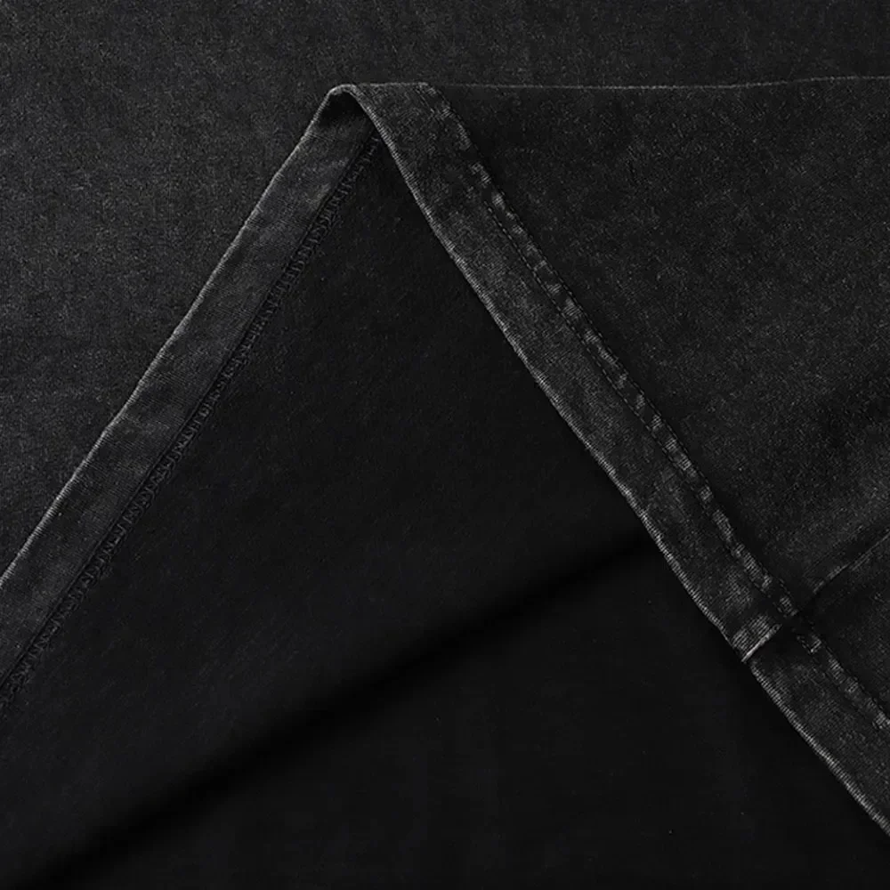 T-shirt délavé unisexe, Vintage, manches courtes, surdimensionné, boxe, tatouage imprimé, Signature, décontracté, été 2026, UFC Diego Lopes, Y2k