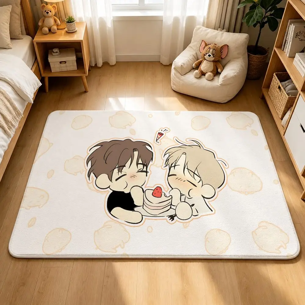 Manga-Dangerous Convenience StoreS Floor Mat Shower Foot Mat, Bedside Carpet, Entrance Absorbent Doormat, Soft Non-Slip