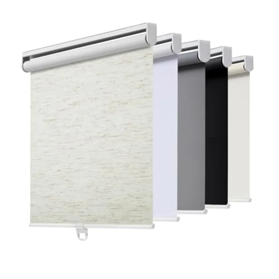 

Cordless Roller Shades out Blinds for Windows Room Darkening Rolled Up Shades with Spring System, UV Protection Natural Linen F