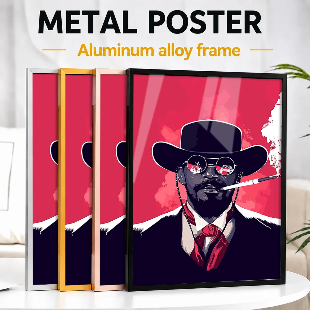 quentin-tarantino-director-framed-aluminum-metal-poster-customized-photo-story-style-wall-art-for-studio-memorable-viewer-gift