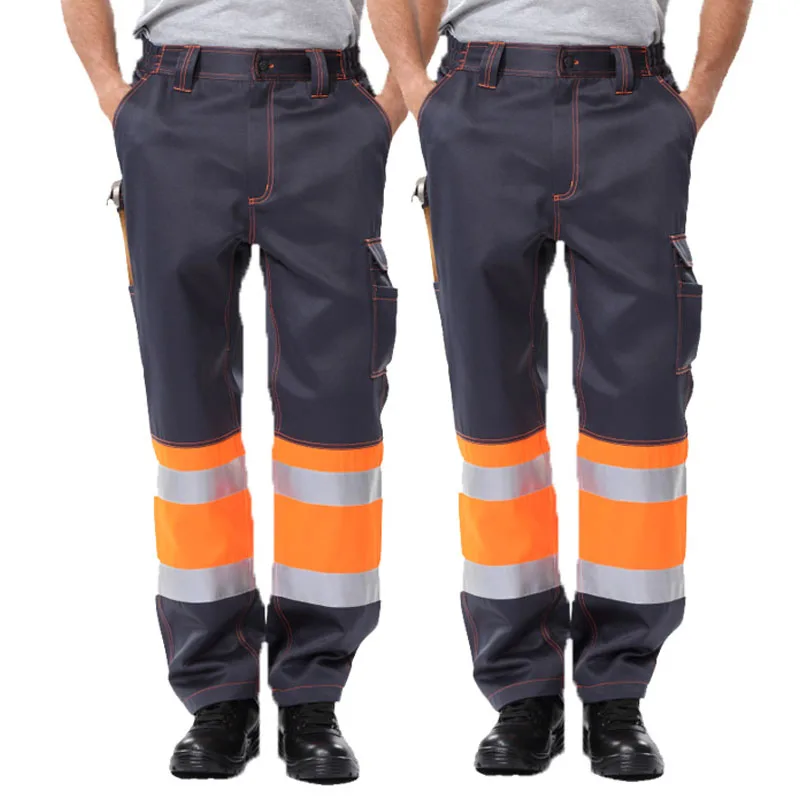 Protective Pants for Work with Multi Pockets Work Pants Men Working Pants Men Workwear Cargo Trousers Safety Reflective Pants