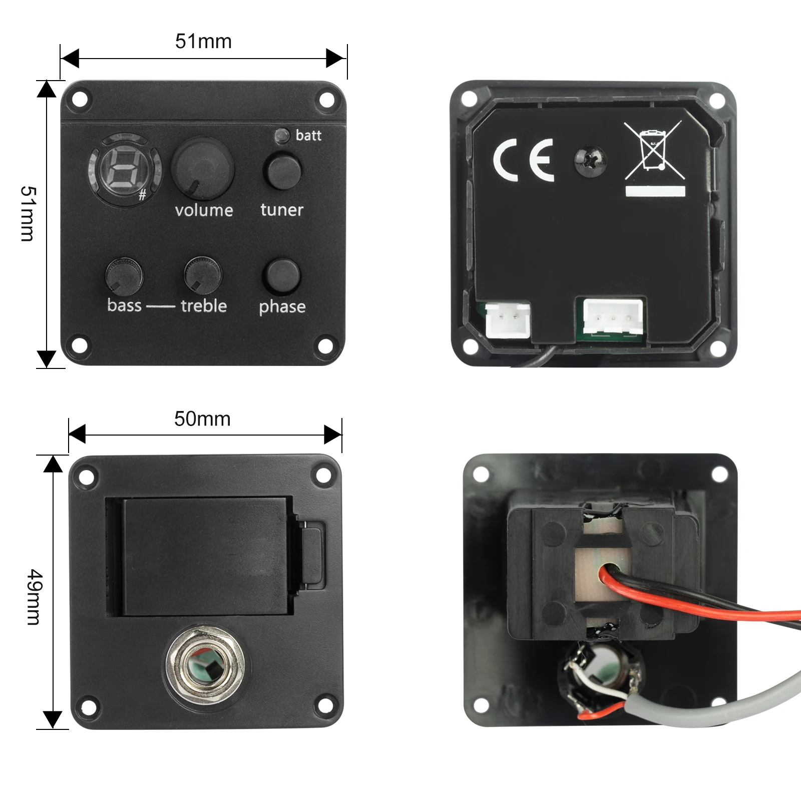 Acoustic Guitar Pickup ISYS+ EQ Preamp System for Acoustic Guitarra Amplifier Adjustable Sound