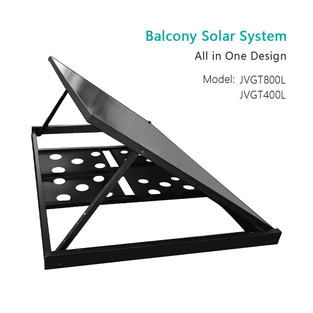 Micro Inverter Solar System 800W Plug and Play with Full black Mono Panel Telescopic bracket brackets for Solar Home Kit