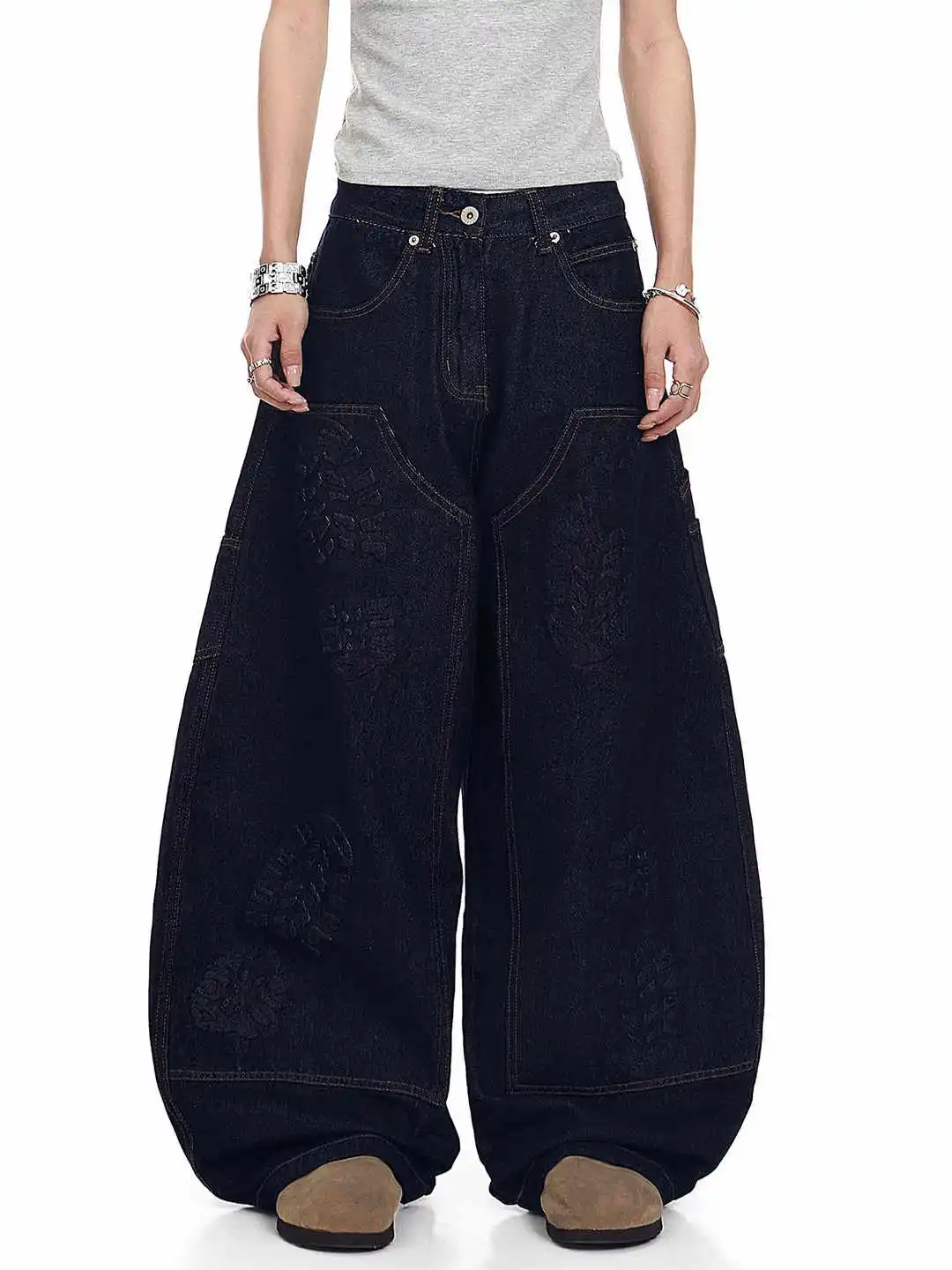 

Женские черные готические мешковатые джинсы Y2k в стиле эмо, джинсовые брюки в японском стиле 2000-х годов, винтажные джинсовые брюки-бойфренды в стиле Харадзюку, осень