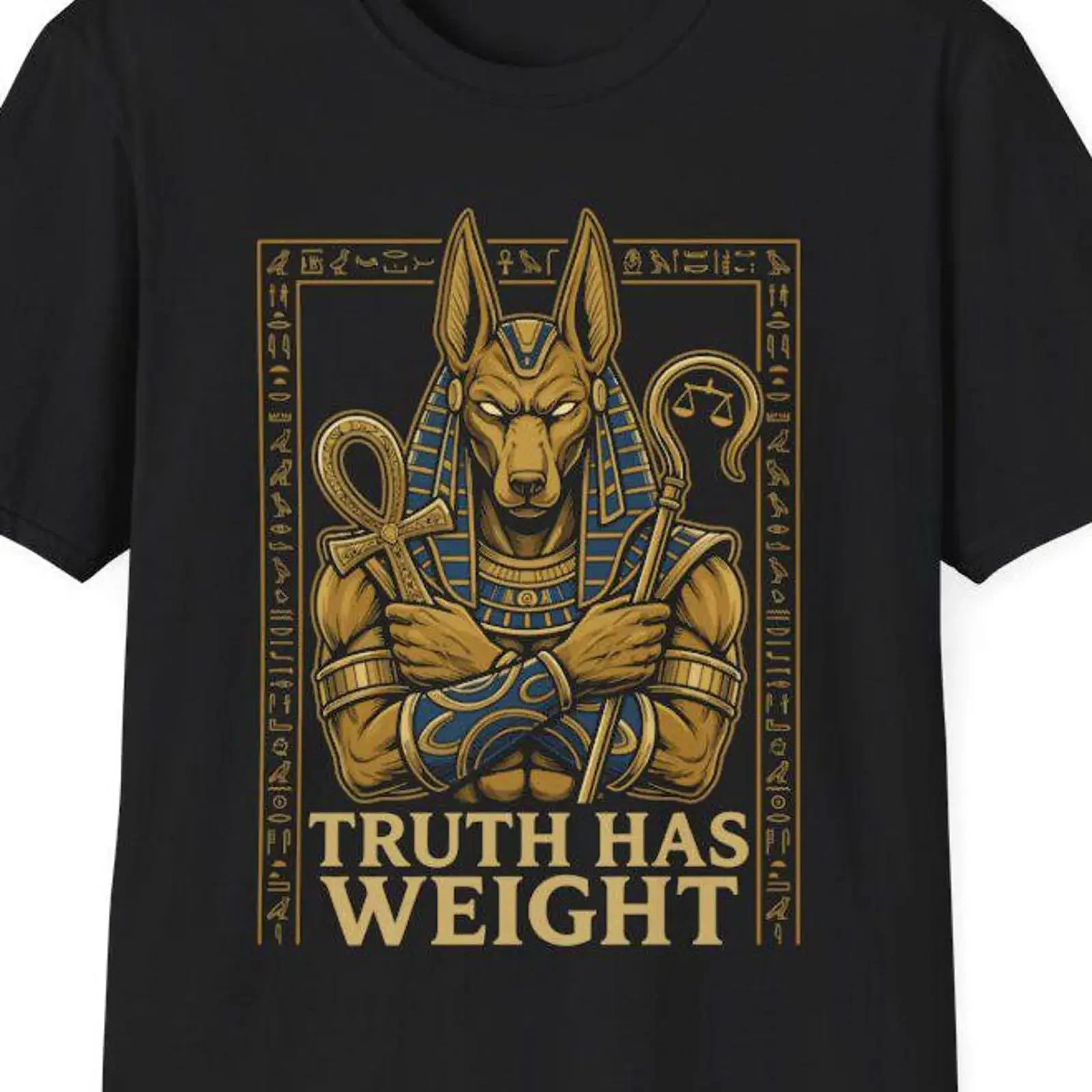 Anubis T Shirt Ancient Egypt Egyptian Mythology Clothing God of Afterlife vintage Washed homme Breathable graphic Stretched