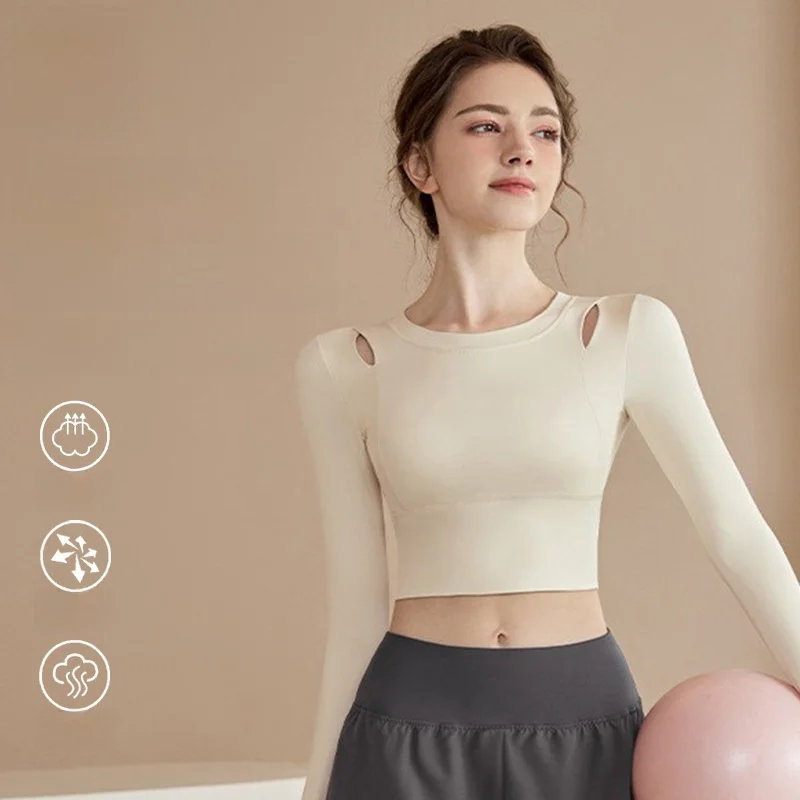 

Женская одежда для йоги, профессиональные топы для фитнеса и пилатеса, тренировочное боди с длинными рукавами, новинка, оптовая продажа, спорт