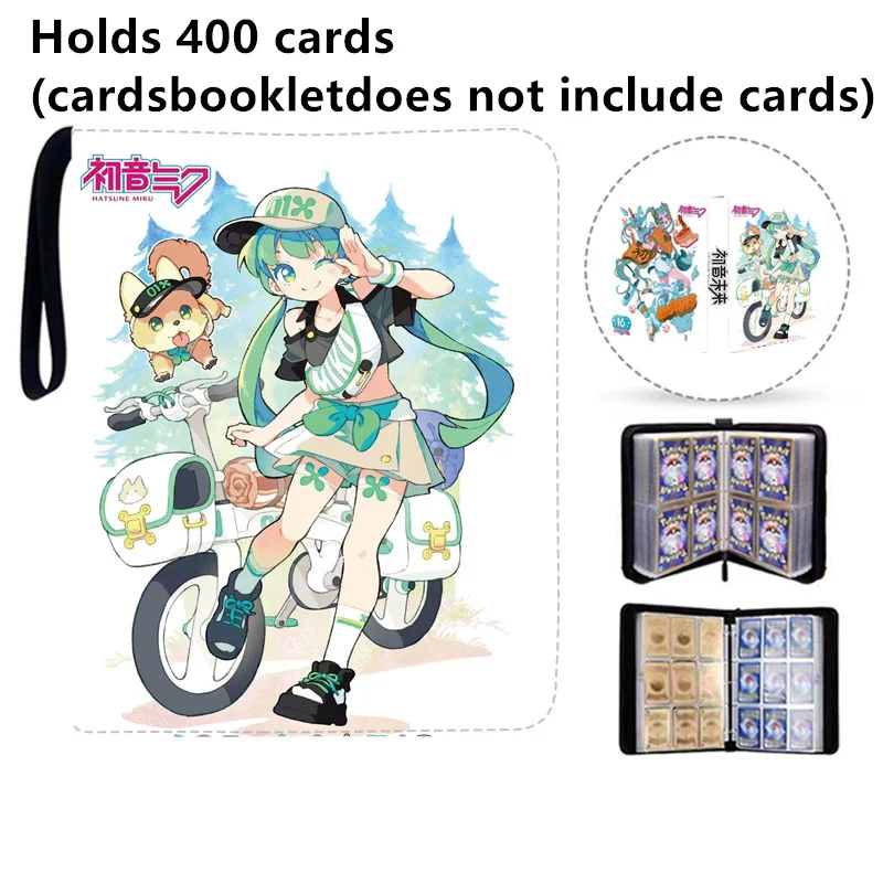 400pcs Card Album Book Anime Hatsune Miku Collection Card Zipper Game Cards  Binder Holder Kids Gifts Toys - AliExpress 26
