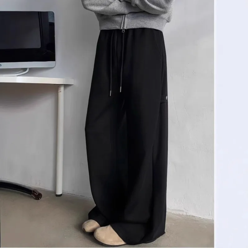 2026 Autumn New Korean Style Harajuku Casual Loose Pants for Men Japan Streetwear Fashion Wide Leg Sports Trousers Joggers