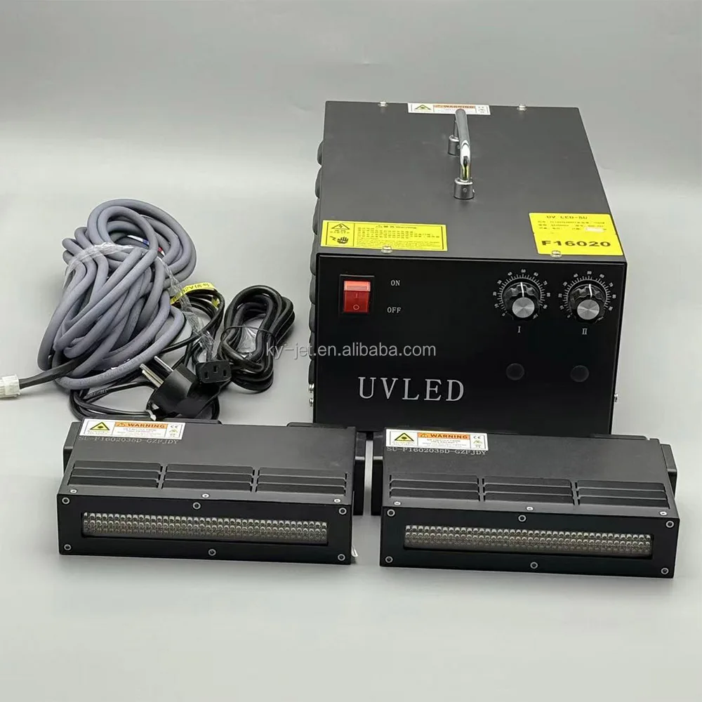 1 Set 16cm Air-cooled UV LED Curing Lamp PVC Curing Agent Upgrading Large-format Printers I3200 I1600 XP600 Inkjet Printer