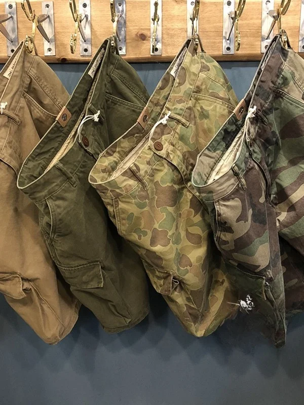 

Камуфляжная рабочая одежда, мужские летние хлопковые брюки-карго, молодежные брюки-карго со средней талией, прямые брюки прямого кроя