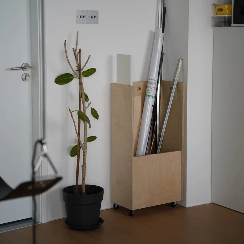 البتولا المحيط مجلس مظلة تخزين الرف المنزلية مظلة رف المنقولة فتحة ضيقة خزانة لوازم الفن