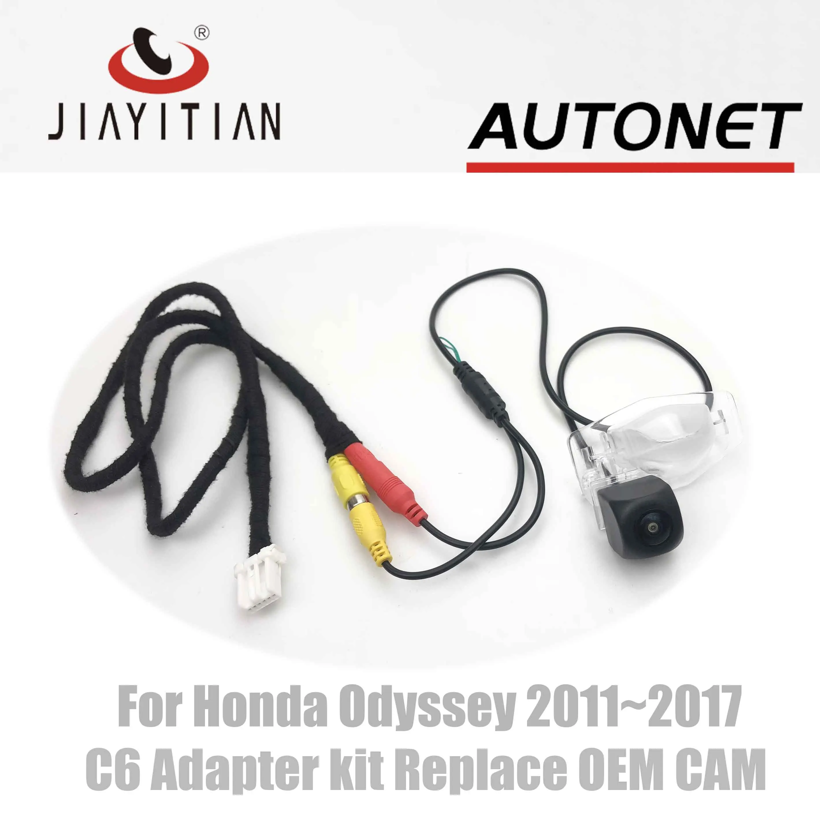 

For Honda Odyssey 2011~2017 C6 Adapter kit After-Market Camera Replace OEM Camera 39530-TK8-A110-M1 P&P CCD HD BACKUP CAMERA