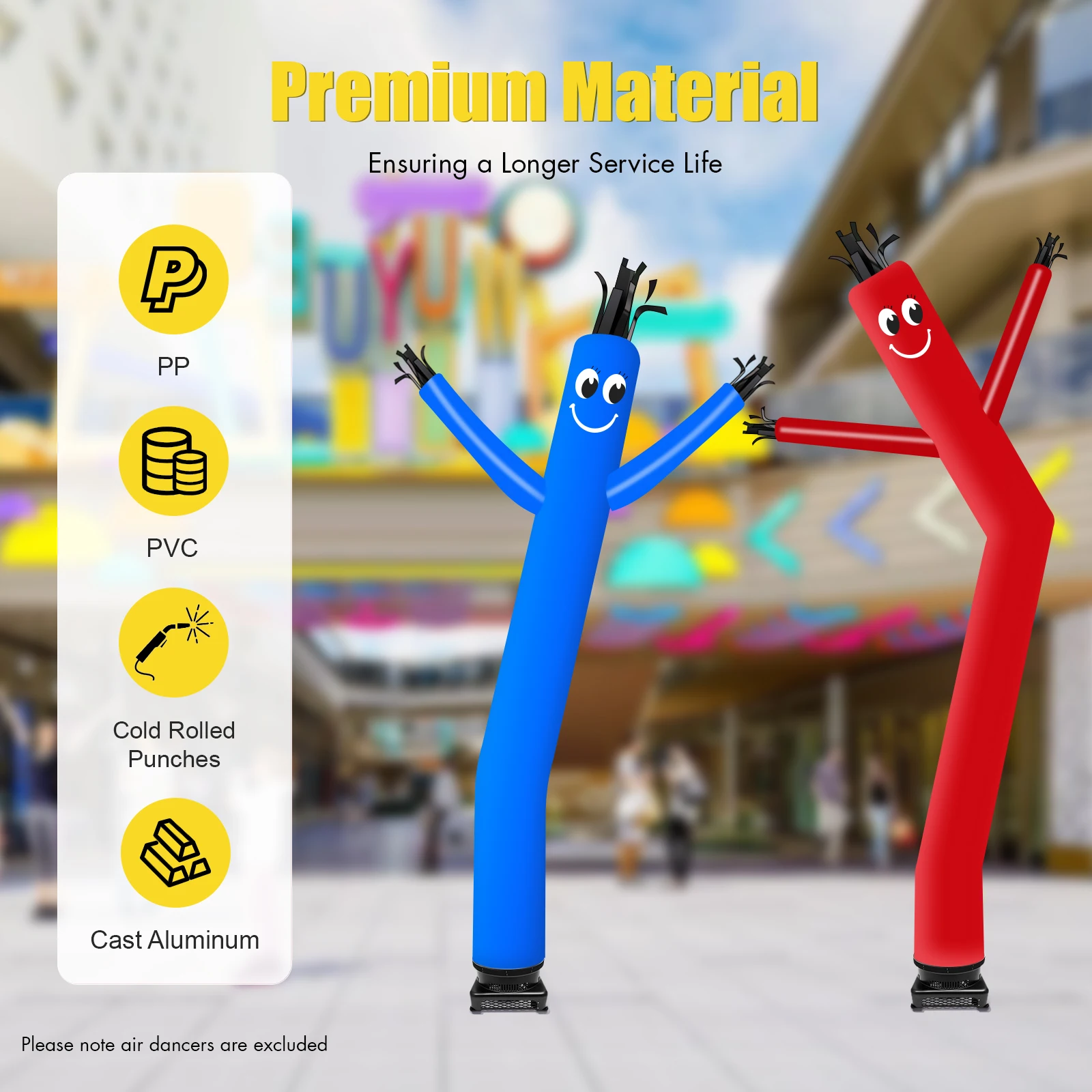 Inflatable Tube Man Blower, 370W Inflatable Sky Model Wind Tube Man Puppet Blower for Waving Inflatable Puppet Wavy Tube Man