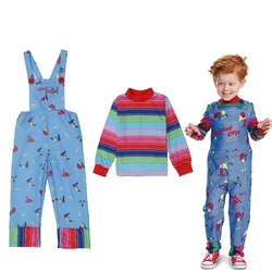 Boys 2pcs Sets Chucky Jumpsuits Tops Movie Horror Child Play Carnival Kids Outfits Toddler Boys Clothing Easter Birthday Gift