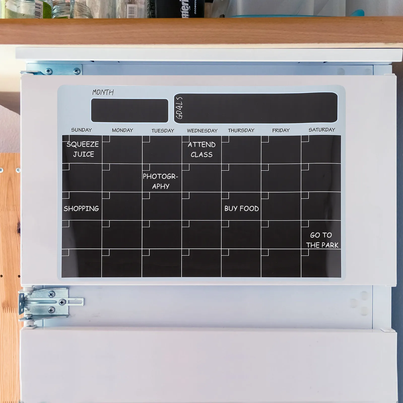 Calendario Magnético para Refrigerador, Planificador Semanal y Mensual Borrable, Tablero para Preparación de Comidas, Lista de Compras, Planificación de Menús para el Hogar