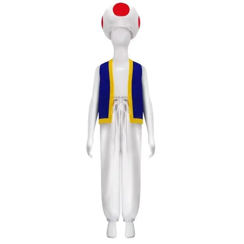 

Toad Cosplay Costume Hat Tops Pants Set Cos Suits Stage Performance Halloween Party Carnival Costumes Dress Up Outfit Customized