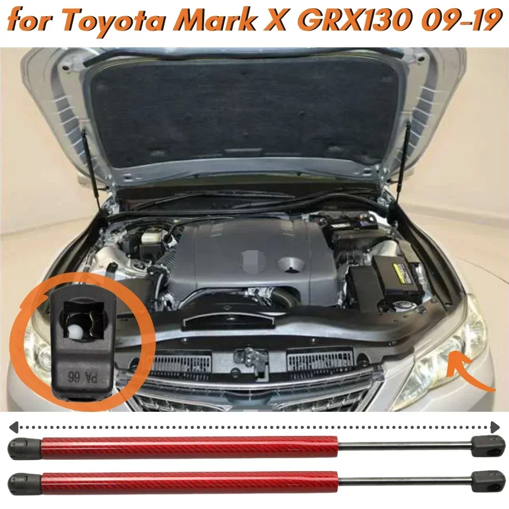 

Qty(2) Hood Struts for Toyota Mark X GRX130 Sedan 2009-2019 Front Bonnet Lift Supports Shock Absorbers Gas Springs Dampers Bars