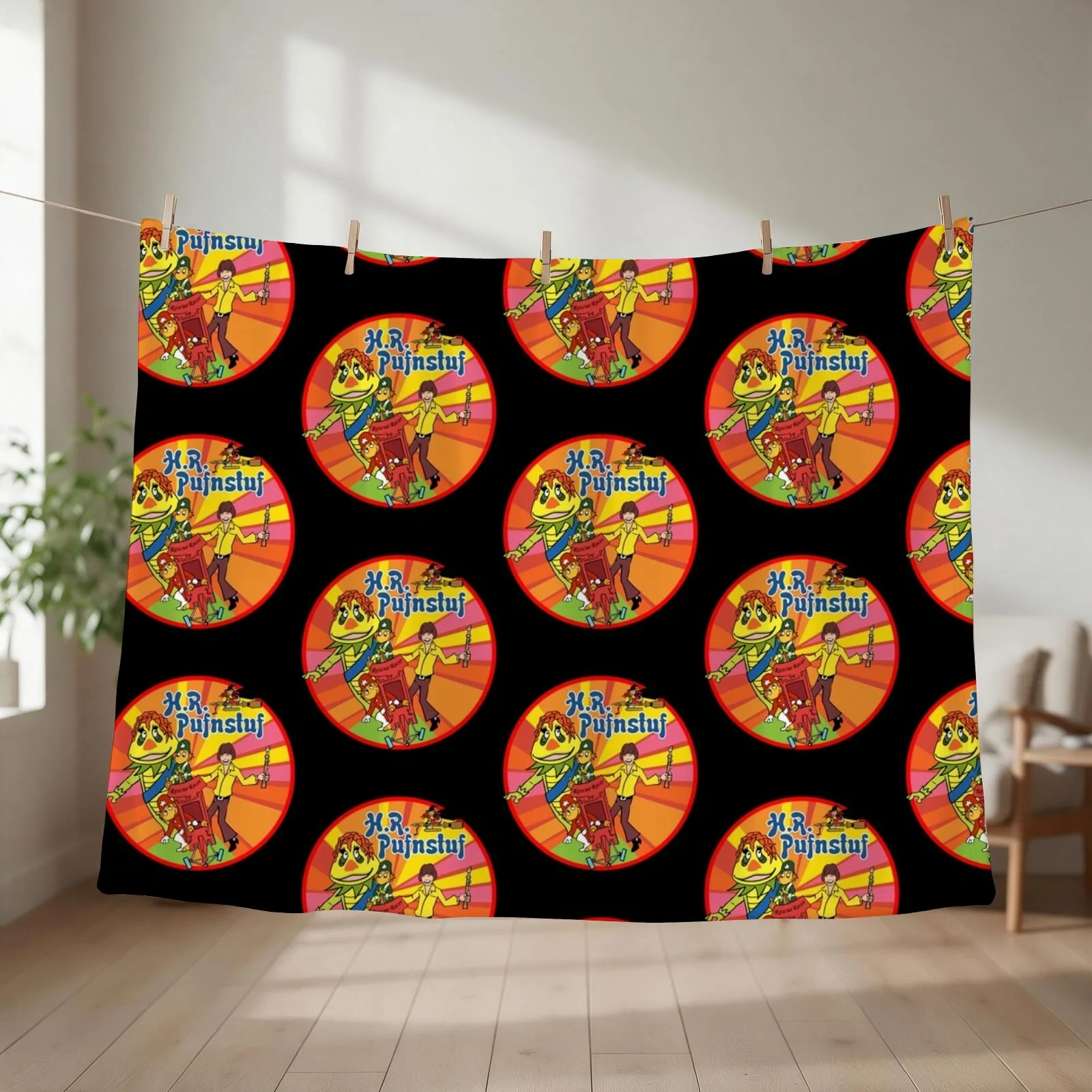 HR H R Pufnstuf Puff Stuff Puff n stuff Shirt Sticker Hoodie Mask Throw Blanket for sofa cosplay anime Bed Fashionable Blankets
