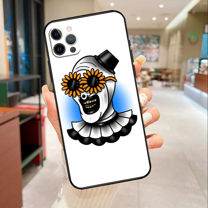 Horror Movie Terrifier Phone Case For iPhone 16 15 14 13 12 11 Pro Max Mini X XS XR 6 Plus Back Cover