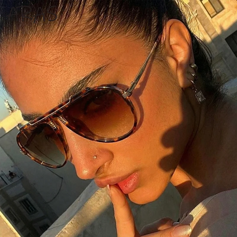

Oversized Oval Flat Top Sunglasses Women Vintage Black Gold Metal 2026 Luxury Pilot Sun Glasses Female Fashion Driving Eyewear