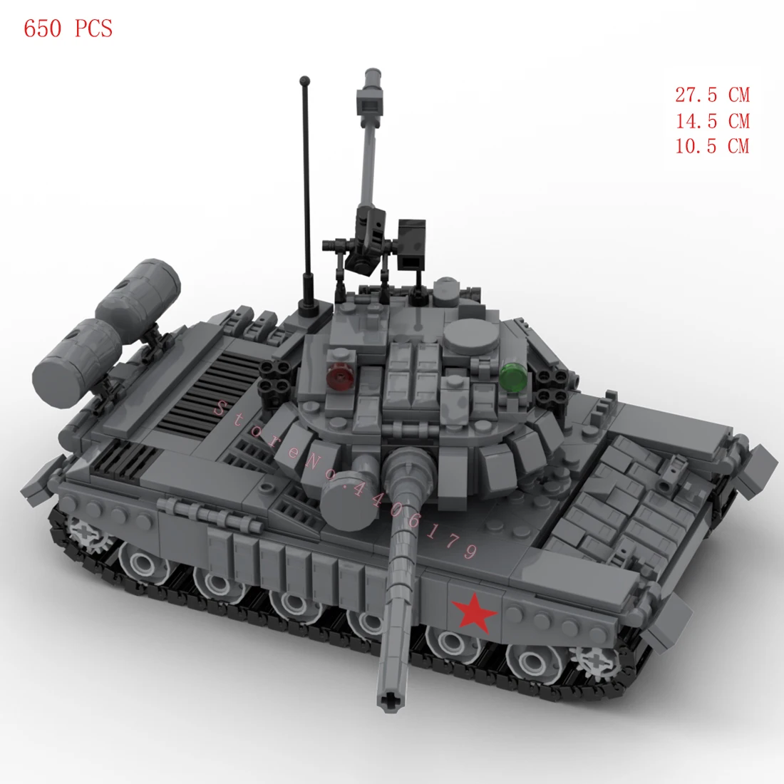 Hot Ww2 Militair Sovjetleger T-72 Belangrijkste Gevechtstank Oorlogsparade Op Rode Vierkante Voertuigen Wapens Bouwstenen Model Bakstenen Speelgoed