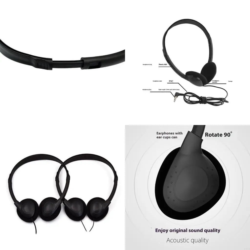 F42D Sound Isolating Gaming Headphones Soft Ear Cushions 3.5mm Plugs & Playing
