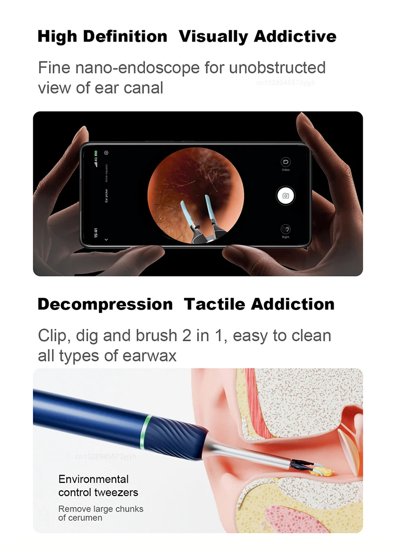 New Bebird Note5 Pro Smart Visual Ear Sticks Endoscope 1000W High Precision Earpick Mini Camera Otoscope Health Care Ear Cleaner