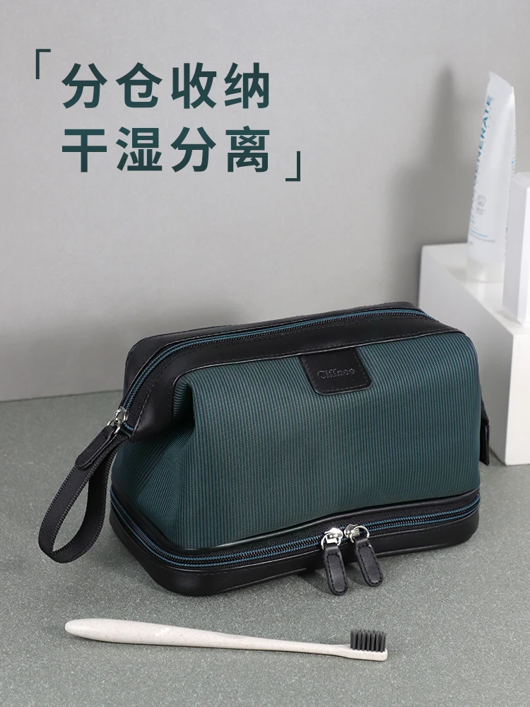 YY Set Large Capacity Cosmetic Bag Portable Dry Wet Separation Toiletry Bag